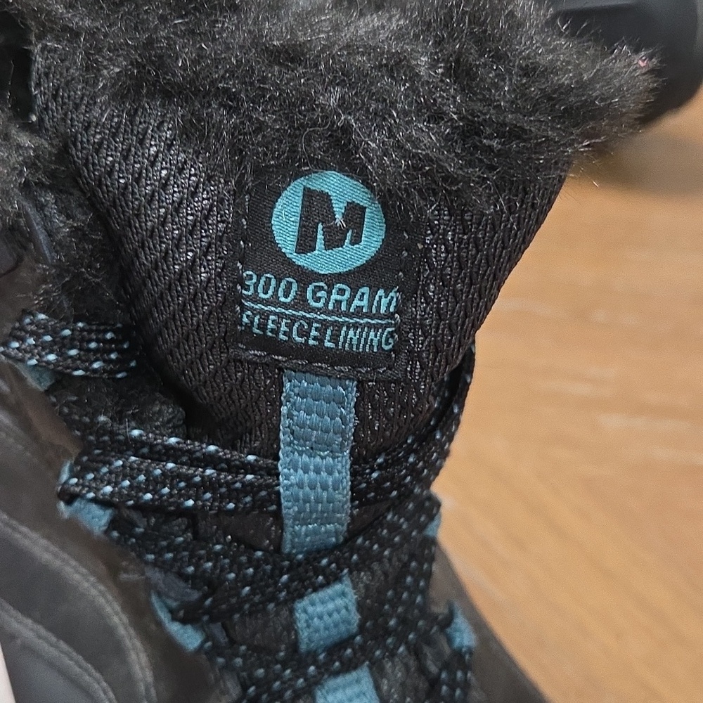 Merrell Atmos Mid Womans Black 300 Gram Fleece Lined Boots, Size 8.5 - Picture 8 of 10